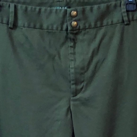 Lauren Ralph Lauren Women’s Army Green Flat Front Slacks Pants 22W - Picture 6 of 6